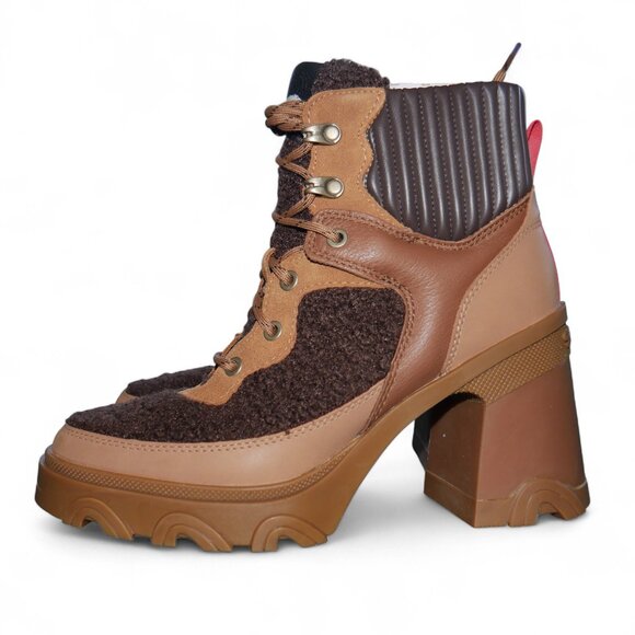 Sorel Brex Heel Waterproof Winter Boots Women's Size 9.5 Brown Sherpa NEW - Picture 11 of 13